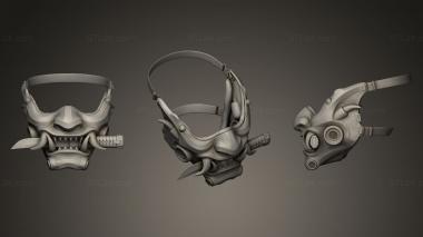 Jewelry rings Samurai mask VI 3d model